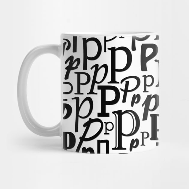 P - Typography (Black) by gillianembers